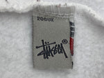 ステューシー STUSSY オールド OLD USA製 LOGO SWEATSHIRT PUMP IT UP!! プルオーバー 裏起毛 フロントプリント WHITE 白 スウェット ロゴ ホワイト Lサイズ 104MT-1787