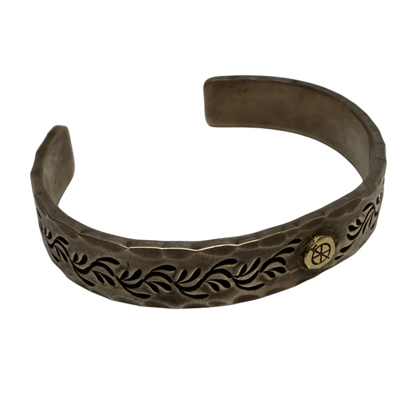 【曜日割引対象外】 【中古】ワンズワーカー ONE'S WORKER 唐草 金メタル メンズジュエリー・アクセサリー バングル シルバー 201goods-685 VB