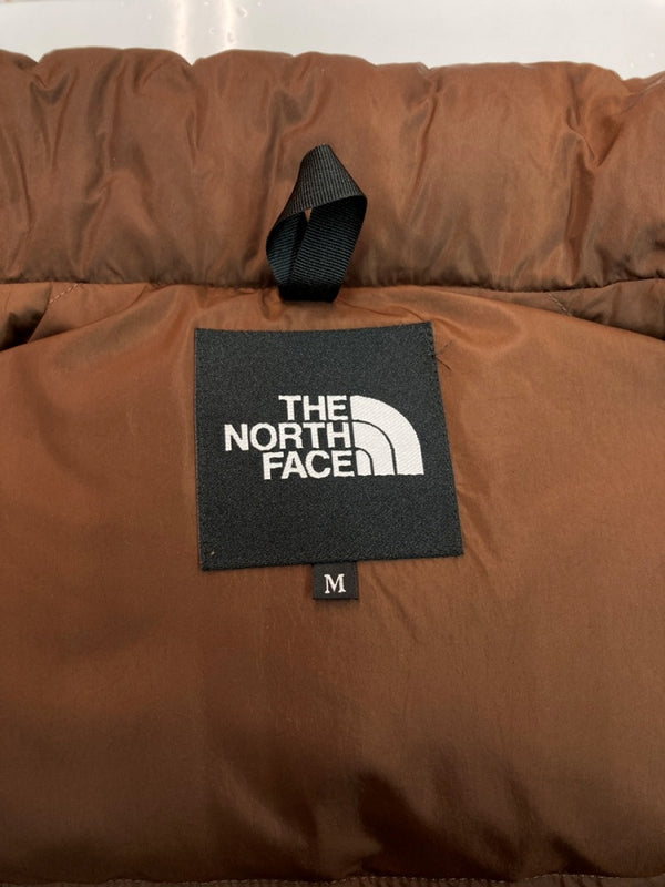ザノースフェイス THE NORTH FACE NUPTSE DOWN VEST ヌプシ ダウン ベスト ジップアップ ツートン アウトドア アウター 茶 ND92232 ベスト ロゴ ブラウン Mサイズ 104MT-2166
