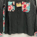 【曜日割引対象外】 サンサーフ SUN SURF SPECIAL EDITION L/S RAYON HAWAIIAN SHIRT SS28422 長袖シャツ ブラック Lサイズ 201MT-4290 VB