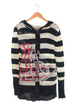 ヴィヴィアンウエストウッドレッドレーベル　スカルボーダーカーディガン ヴィヴィアンウエストウッドレッドレーベル スカルボーダー