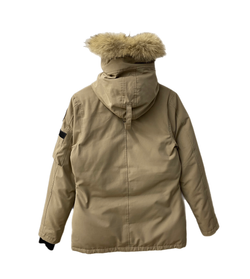 カナダグース CANADA GOOSE ダウンジャケット 68F8490 ロゴ ベージュ Sサイズ 201MT-2529