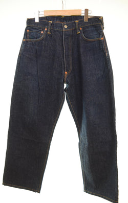 エヴィス EVISU Lot 2001 NO2 KAMOMEカモメ プリント デニム パンツ 35×35 デニム ブルー 103MB-647