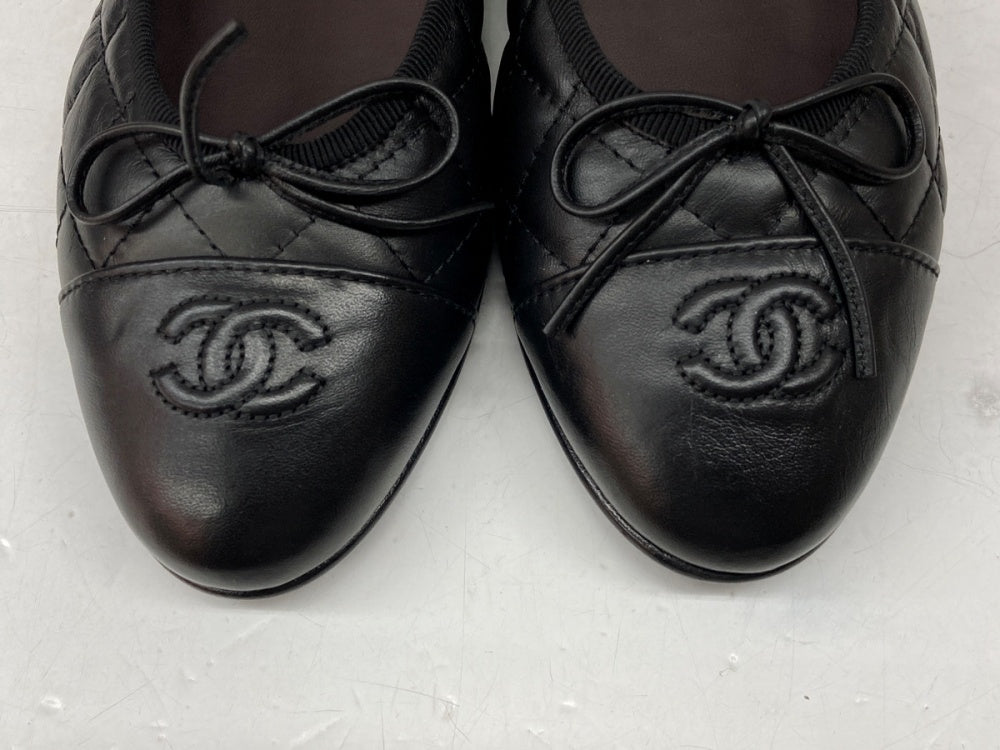 シャネル CHANEL バレリーナ エイジド カーフスキン ココマーク