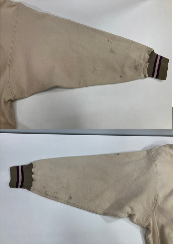 チャンピオン Champion 90's 90年代 ヴィンテージ vintage 刺繍タグ リバースウィーブ REVERSE WEAVE スクリプトロゴ リブライン アメリカ製 MADE IN USA パーカ ベージュ Mサイズ 101MT-4857