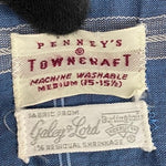 【曜日割引対象外】 ヴィンテージ vintage 50's TOWNCRAFT long-sleeve shirt オープンカラー チェック 長袖シャツ ブルー Mサイズ 201MT-3824 VB