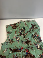 ヴィンテージ vintage Nick & Nora sleepwear ニック&ノラ パジャマシャツ フランネル カウボーイ柄 長袖シャツ グリーン Lサイズ 101MT-5421