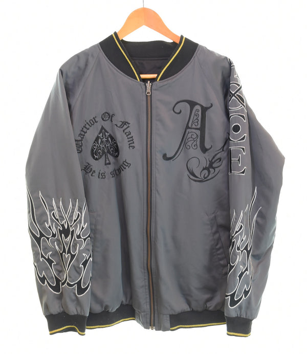 ニュートラルインフィニティ NEUTRAL INFINITY  × ONE PIECE ワンピース ACE エース 白ひげ 海賊団 火拳のエース スカジャン リバーシブル ジャケット ブラック 103MT-3493