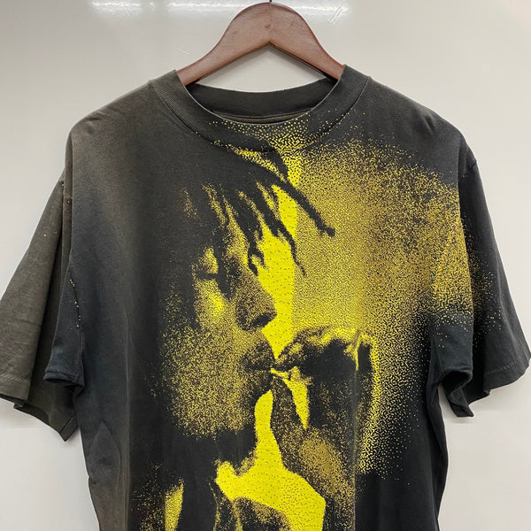 【曜日割引対象外】 ヴィンテージ vintage 90's Bob Marley All Sport USA製 Tシャツ ブラック Lサイズ 201MT-4248 VB