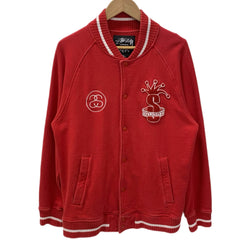 ステューシー STUSSY 90s オールド AUTHENTIC GEAR スタジャン ジャケット レッド Mサイズ 201MT-4744