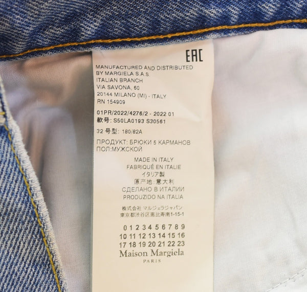 メゾン マルジェラ Maison Margiela 22S 10ライン Slip technique 4ステッチ ジーンズ  S50LA0193 S30561 デニム ブルー 32 103MB-641