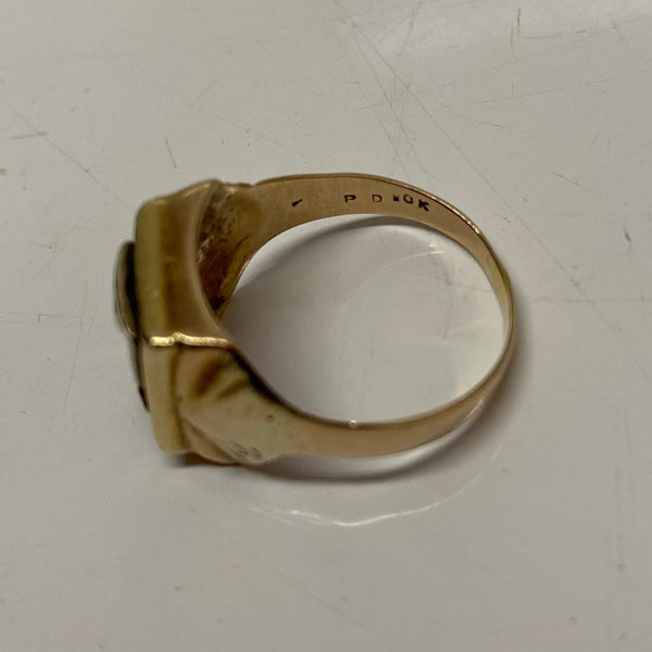 【曜日割引対象外】 【中古】ヴィンテージ vintage 19号 PD 10K リング メンズジュエリー・アクセサリー 指輪・リング ゴールド 201goods-808 VB