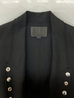 アレキサンダーワン Alexander Wang TAILORED JACKET テーラード ジャケット スナップボタン 薄手 黒 ジャケット 無地 ブラック XSサイズ 104MT-989