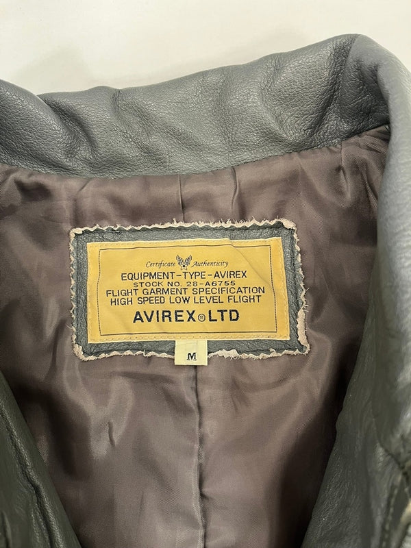アヴィレックス AVIREX カウハイド 牛革 シングルライダース レザージャケット 6141017 ジャケット グレー Mサイズ 101MT-5116