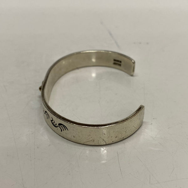 【曜日割引対象外】 【中古】アリゾナフリーダム ARIZONA FREEDOM K18 太陽神 唐草 平打ち メンズジュエリー・アクセサリー バングル シルバー 201goods-691 VB