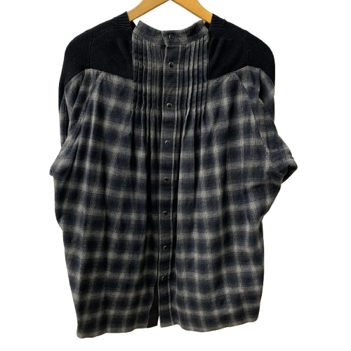 サカイ sacai 20AW シャツドッキングニット 20-04871 セーター ブラック 201LT-450