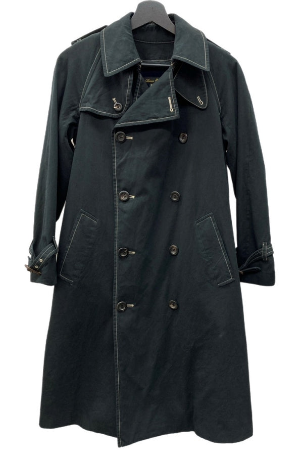 ドゥロワー Drawer ユナイテッドアローズ ライナー付 コットン ツイル トレンチ ステッチ テーラード ダブルブレスト ウエストベルト 日本製 BLACK 黒 6525-299-0230 コート ブラック SIZE40 104LT-225