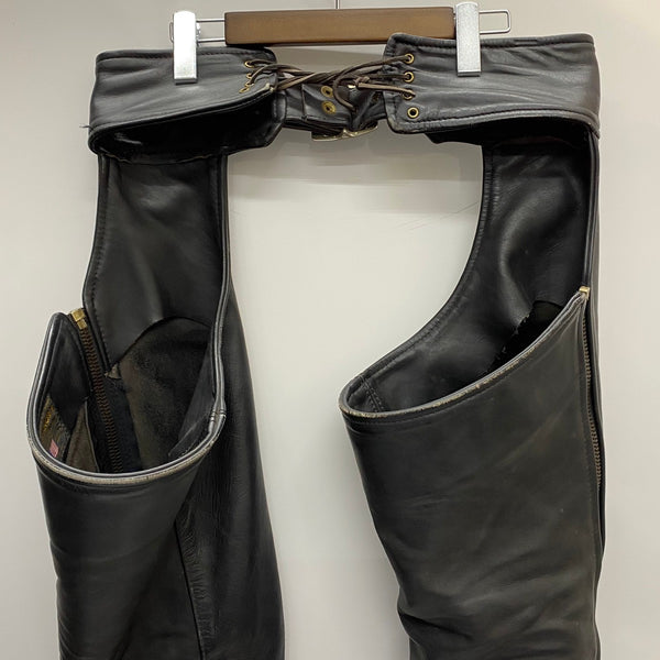 【曜日割引対象外】 バンソン VANSON レザーチャップス ライディングパンツ レザーパンツ USA製 ボトムスその他 ブラック 23サイズ 201MB-1004 VB