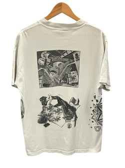 ヴィンテージ vintage 90s 90's SOF TEE BY TEE JAYS M.C.Escher エッシャー 騙し絵 全面プリント オールオーバー アメリカ製 MADE IN USA ART アート XL Tシャツ ホワイト LLサイズ 101MT-3092