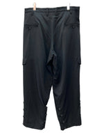 ヨウジヤマモト Yohji Yamamoto POUR HOMME 19AW Wrinkled Gabardine Hem Adjusted Pants ギャバジン パンツ カーゴ ズボン 黒 無地 HC-P28-100 カーゴパンツ ブラック サイズ 2 104MB-371