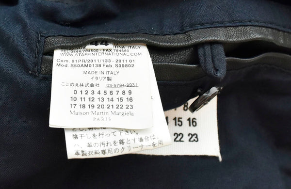 メゾン マルタン マルジェラ MAISON MARTIN MARGIELA 11SS ここのえ期 ここのえタグ 牛革 八の字 シングルライダース S50AM0138 44 ジャケット ブラック 103MT-1030