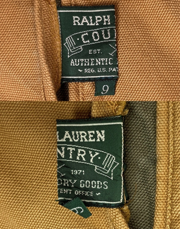 ラルフローレン RalphLauren POLO COUNTRY 80s 90s REVERSIBLE HUNTING JACKET リバーシブル ハンティング ジャケット アウター 茶 緑 サイズ 9 ジャケット 無地 カーキ 104MT-2048