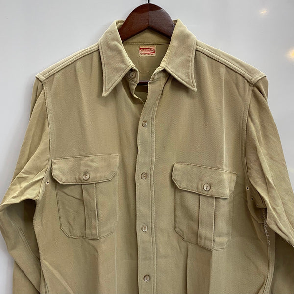 【曜日割引対象外】 ヴィンテージ vintage 40's 50's PACEMAKER  Work Shirts 長袖シャツ ベージュ 201MT-4420 VB
