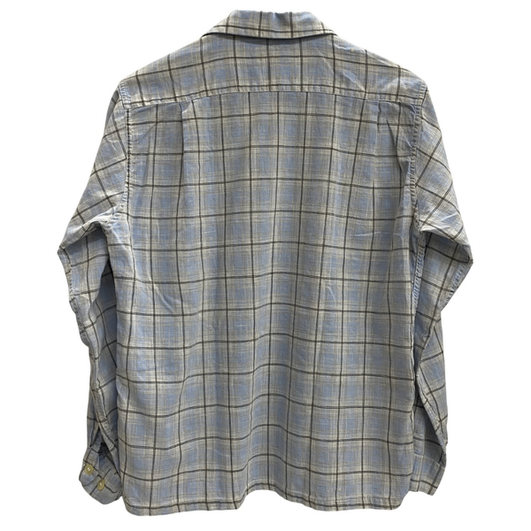 【曜日割引対象外】 ヴィンテージ vintage 50's 60's TULANE Sportswear オープンカラー 開襟 長袖シャツ ブルー Mサイズ 201MT-4366 VB