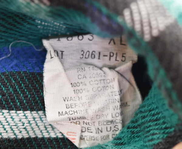 ファイブブラザー  FIVE BROTHER USA製 90s ヘビーネルシャツ チェック ワークシャツ  3061-PL5 長袖シャツ マルチカラー LLサイズ 103MT-3437