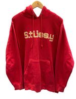 ステューシー STUSSY フロントロゴパーカー プルオーバー フーディ 赤 パーカ レッド Sサイズ 101MT-3238