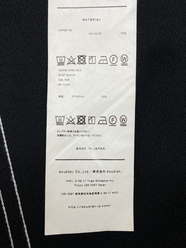 ダブレット doublet INVISIBLE TRACK PANTS インビシブル トラック パンツ イージー ジャージ 刺繍 黒 ロゴ 23SS42PT231 ボトムスその他 ブラック Mサイズ 104MB-333