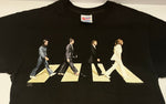 バンド band 90s 90's  Hanes THE BEATLES Abbey Road ビートルズ アビーロード MADE IN USA アメリカ製 シングルステッチ Tシャツ ブラック Lサイズ 101MT-3081