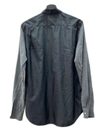 コムデギャルソン COMME des GARCONS HOMME PLUS L/S SHIRT 切替 シャツ 長袖 ブラウス 薄手 灰 黒 PM-B007 長袖シャツ 無地 グレー Mサイズ 104MT-1565