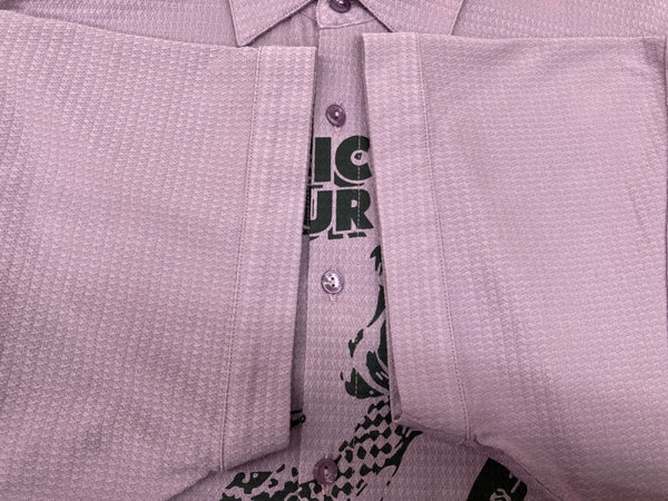 ヒステリックグラマー HYSTERIC GLAMOUR NIGHT GAMES ロングワンピース シャツ オーバーサイズ オーバーシルエット ヒスガール 日本製 PURPLE 紫 01211CO12 ワンピース プリント パープル フリーサイズ 104LT-200