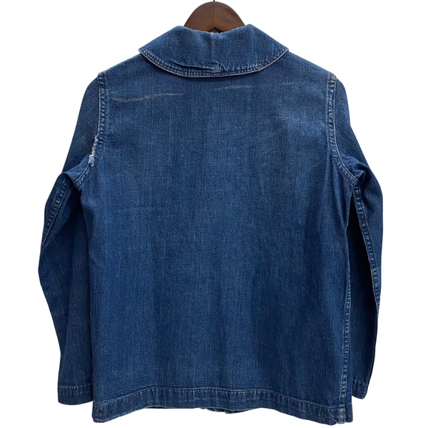 【曜日割引対象外】 ヴィンテージ vintage 40's チェンジボタン ショールカラー US.NAVY カバーオール ジャケット ブルー 201MT-4502 VB
