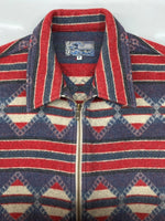 ケンゾー KENZO WOOL JACKET ウール ジャケット 北斎タグ ネイティブ柄 ジップアップ アウター KHJ-229 ジャケット 総柄 マルチカラー Fサイズ 104MT-2321