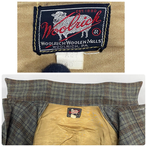 【曜日割引対象外】 ウールリッチ WOOLRICH 50's ウール チェックジャケット CPO Wool Jacket ジャケット グリーン 40サイズ 201MT-4278 VB