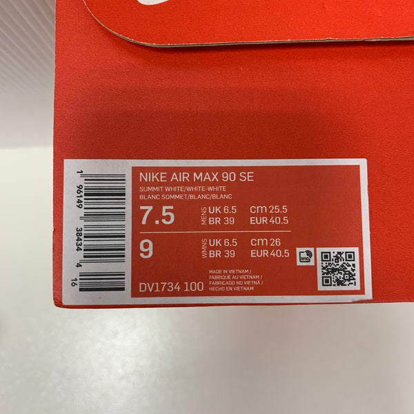 ナイキ NIKE エアマックス 90 SE Air Max 90 DV1734-100  メンズ靴 スニーカー ホワイト 25.5cmサイズ 201-shoes1385