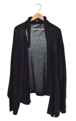 ヨウジ ヤマモト YOHJIYAMAMOTO Ground Y 18ss 変形カーディガン アシンメトリー 2018秋冬 GW-T02-900 3 カーディガン ブラック 103MT-2963