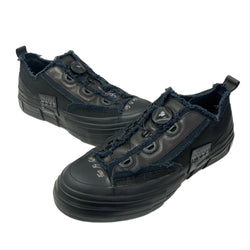 ヨウジヤマモトプールオム Yohji Yamamoto POUR HOMME VESSEL ヴェセル コットンキャンバス ロウトップ HD-E07-860 メンズ靴 スニーカー ブラック 27cmサイズ 201-shoes1331