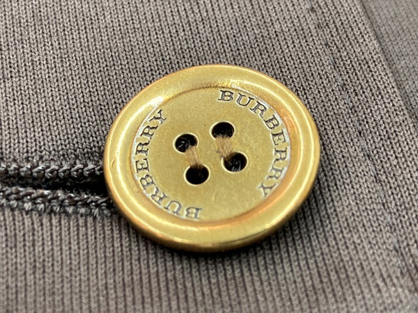 バーバリー Burberry ロンドン London 三陽商会 フレンチスリーブ ドレス French Sleeve Dress ゴールドボタン ノバチェック BROWN 茶色 FMA90-562-55 ワンピース 無地 ブラウン SIZE40 104LT-125