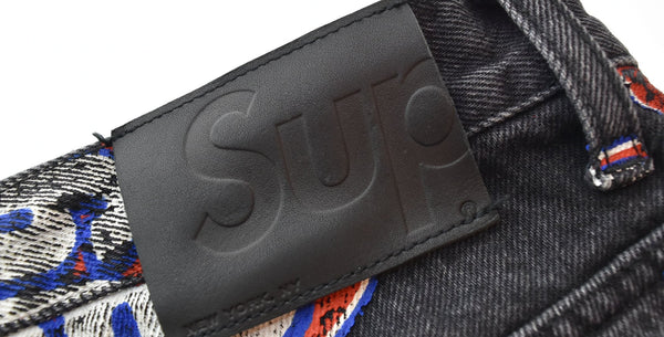 シュプリーム Supreme 17SS 666 denim jeans pants デニムペインター パンツ 黒 デニム ブラック 32 103MB-363