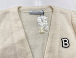 ボーダーズアットバルコニー BORDERS at BALCONY 22SS SPRING MOHAIR LONG CARDIGAN スプリング モヘヤ ロングカーディガン ボーダー BEIGE BD2211-1A-01 カーディガン ロゴ ベージュ SIZE38 104LT-110