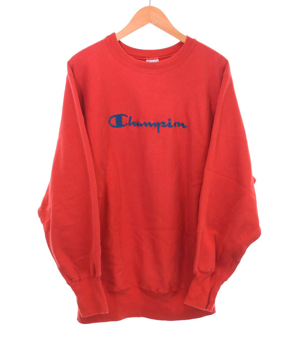 チャンピオン Champion 90s 90's 刺繍タグ REVERSE WEAVE リバースウィーブ USA製 script logo スクリプト ロゴ XL スウェット レッド 103MT-2619