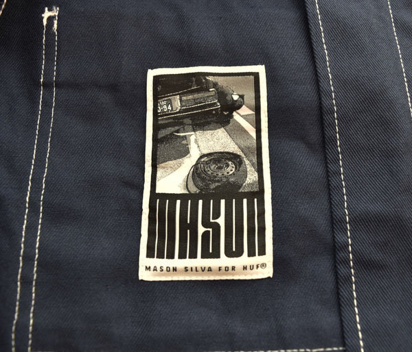ハフ HUF MASON SHACKET コントラスト ステッチ ジャケット コットンツイル 24AW フレンチ ワーク ウェア  MASON SILVA ジャケット ネイビー Sサイズ 103MT-1778