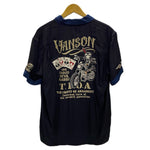 バンソン VANSON クローズ ワースト コラボ CRV-822 半袖シャツ ブラック Lサイズ 201MT-4061