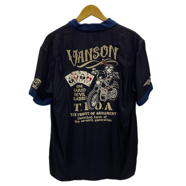 バンソン VANSON クローズ ワースト コラボ CRV-822 半袖シャツ ブラック Lサイズ 201MT-4061