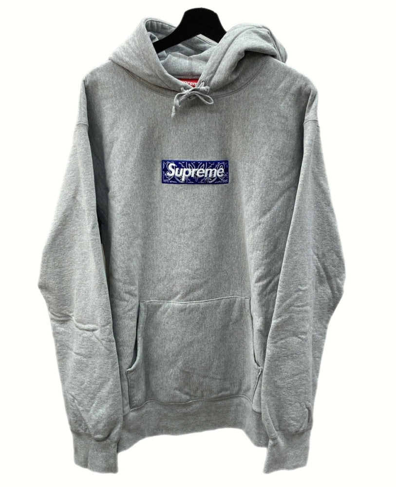 シュプリーム SUPREME 19AW BANDANA BOX LOGO HOODED バンダナ ボックスロゴ パーカー GRAY 炭 XL パーカ  刺繍 グレー 104MT-768 | 古着通販のドンドンサガール