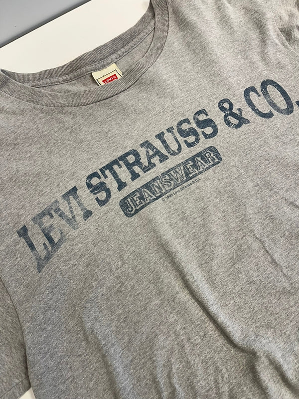 リーバイス Levi's 90s ©1995 Vintage ヴィンテージ USA製 ロゴTシャツ プリントTシャツ US古着 シングルステッチ Tシャツ グレー Mサイズ 101MT-4837