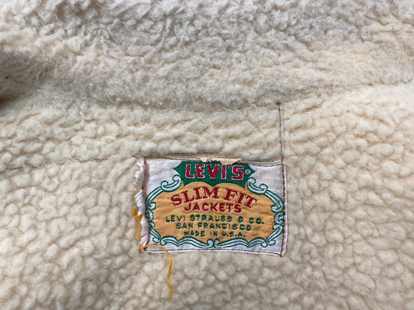 リーバイス Levi's 60s 60年代 SLIM FIT JACKET スリムフィットジャケット コーデュロイ 太畝 ボアジャケット BIG E 茶 ジャケット 無地 ブラウン 104MT-1989